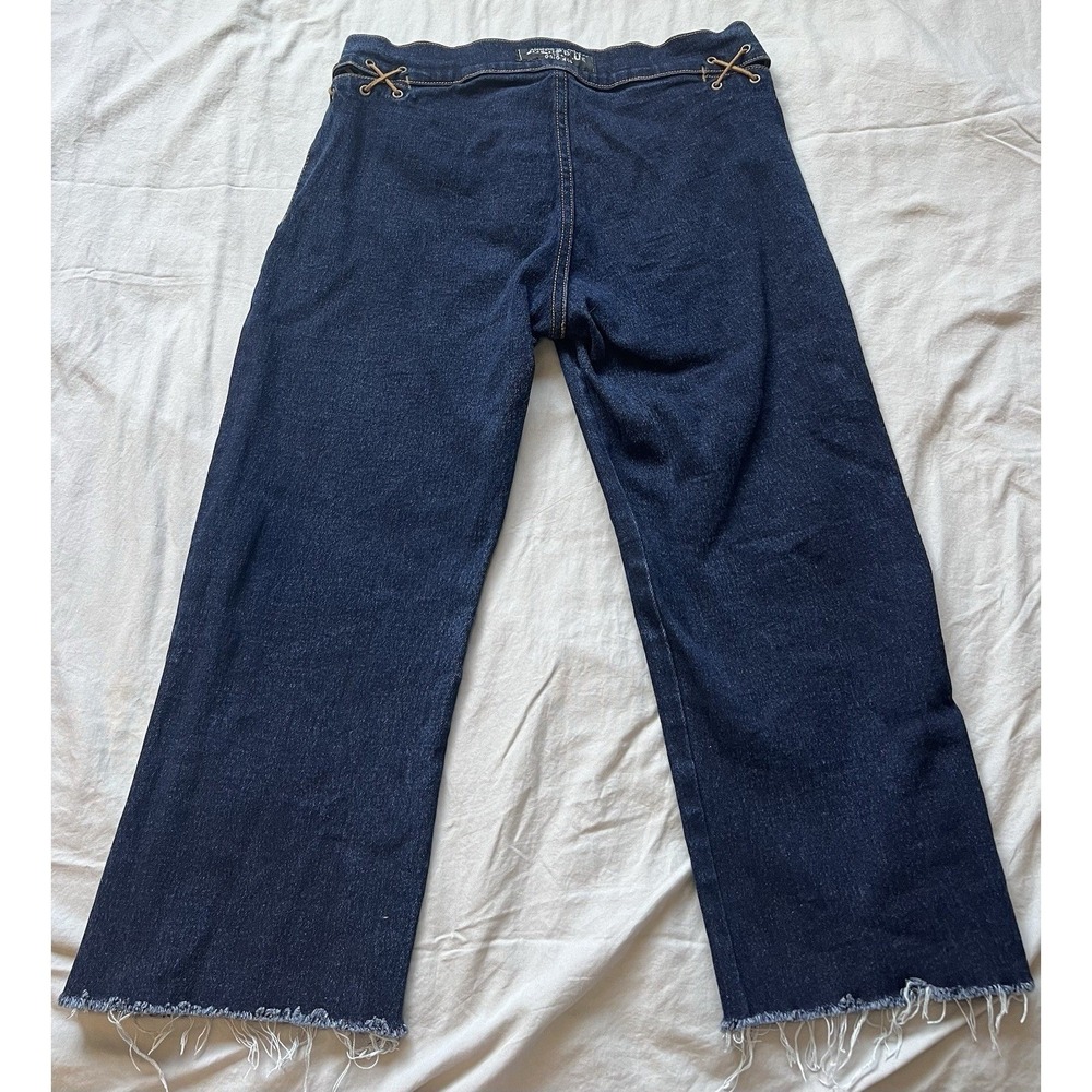 JUDY BLUE Jeans Womens‎ Size 11 Capri Cropped Raw Hem Hip Stitch USA Casual